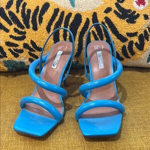 Blue Strappy Women's Heels